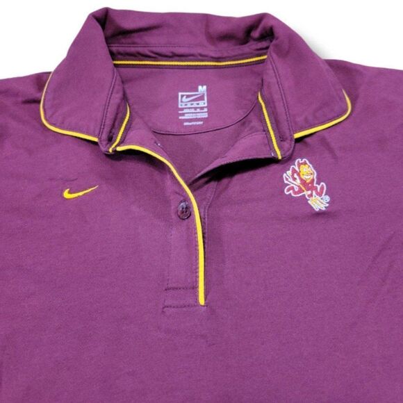 Nike Top Size Medium Nike Team NCAA Arizona State University ASU Sun Devils Polo - Picture 4 of 7
